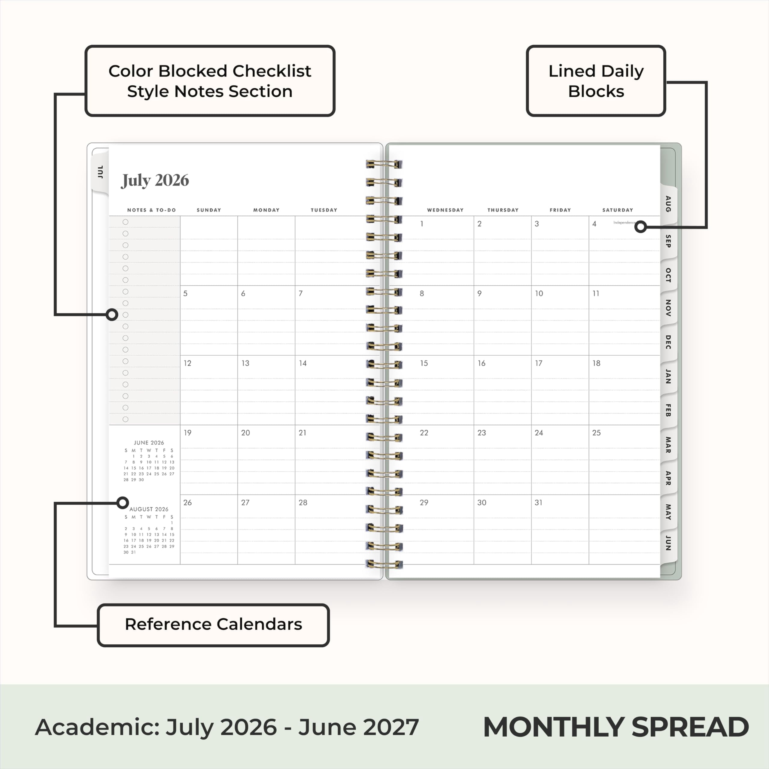 The Everygirl 2026-2027 Weekly and Monthly Academic Year Planner Calendar, July 2026 - June 2027, 5" x 8", Flexible C... - Image 4