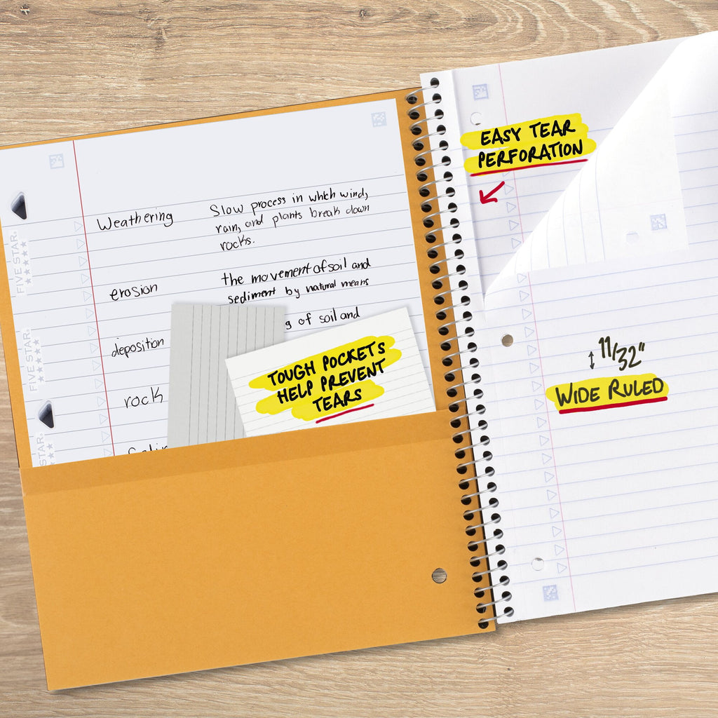 Notebook + Study App, 1 Subject, Wide Ruled, 8" x 10.5", Amethyst - Image 4