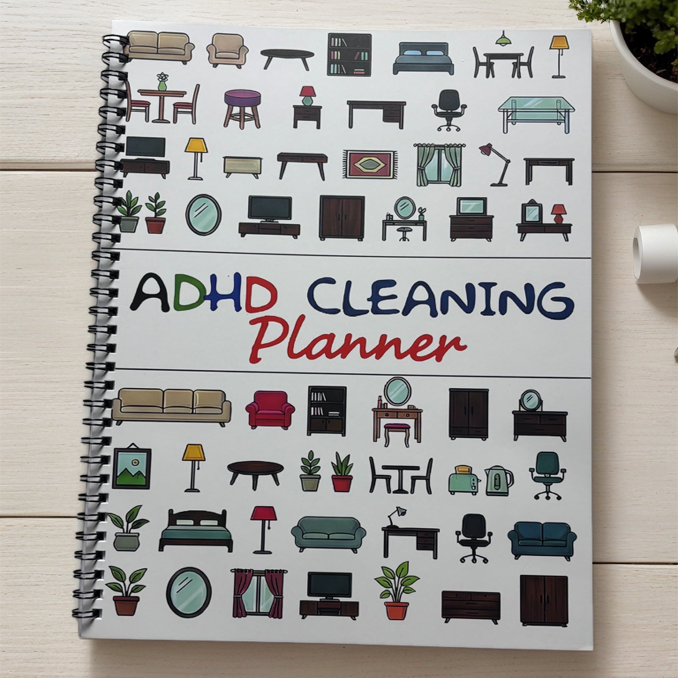 ADHD Cleaning Planner for Adults, Undated Daily Weekly Monthly Cleaning Schedule Checklist, Household Chores Organizer Notebook, 8.26 x 11.2 - Image 4