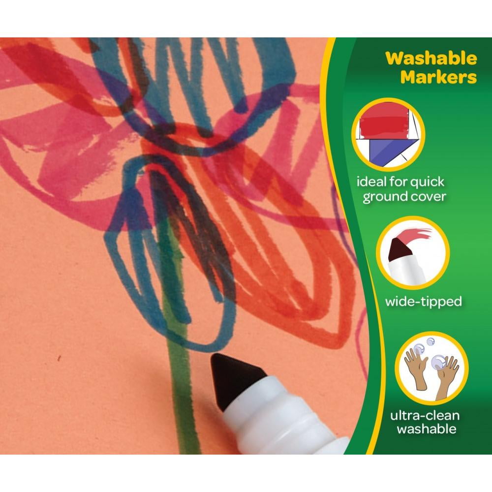 Ultra-Clean Washable Broad Line Markers, Art Supplies, Back to School Supplies, 10 Ct - Image 6