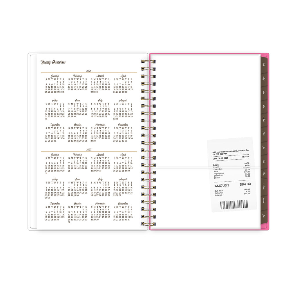 for Monthly Weekly Planner, 5" x 8", Jess Pink 15-Month (April 2026 - June 2027) - Image 6