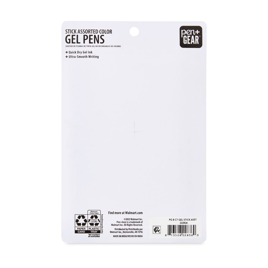 Gel Stick Pens, Medium Point,0.7mm, Assorted Ink,8Count - Image 5