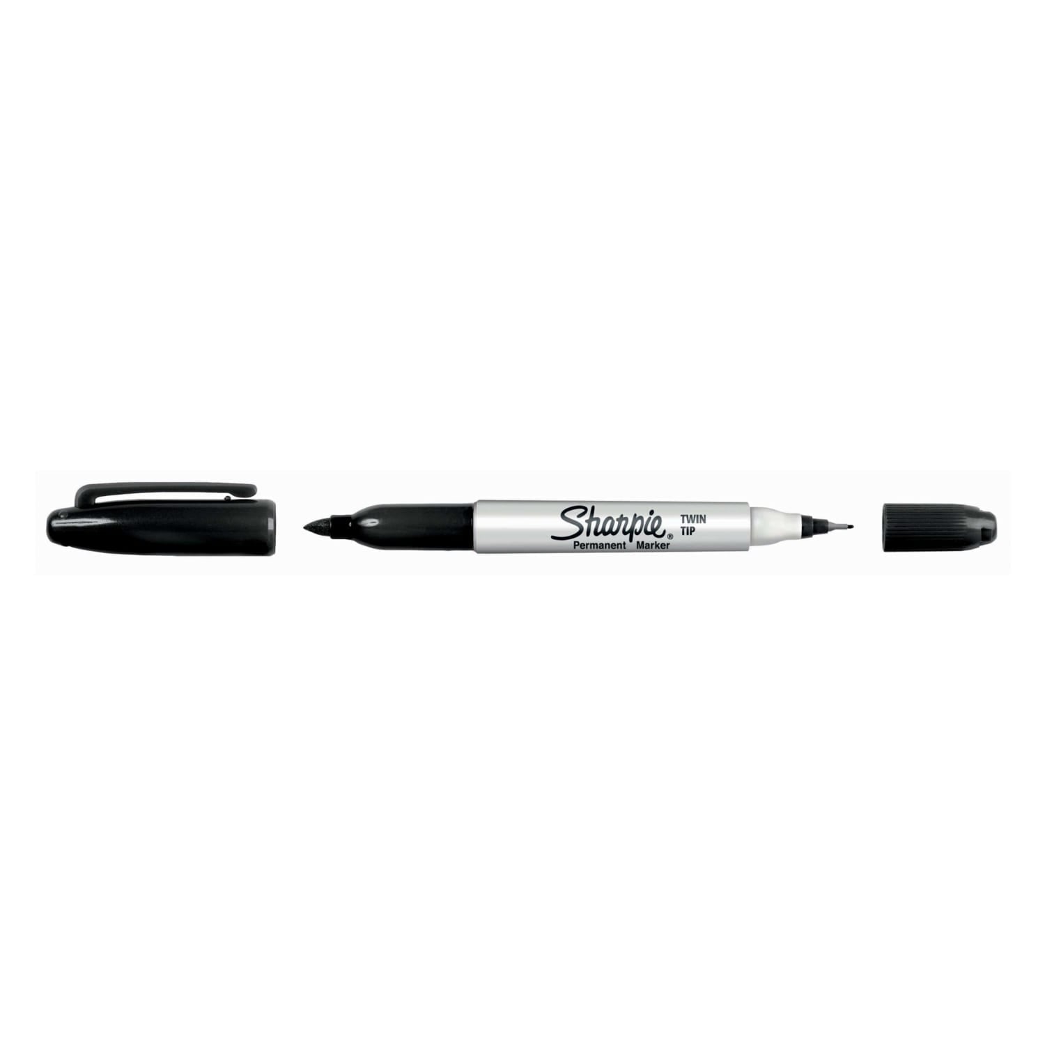 Twin Tip Permanent Markers, Fine and Ultra Fine, Black, 12 Count - Image 4