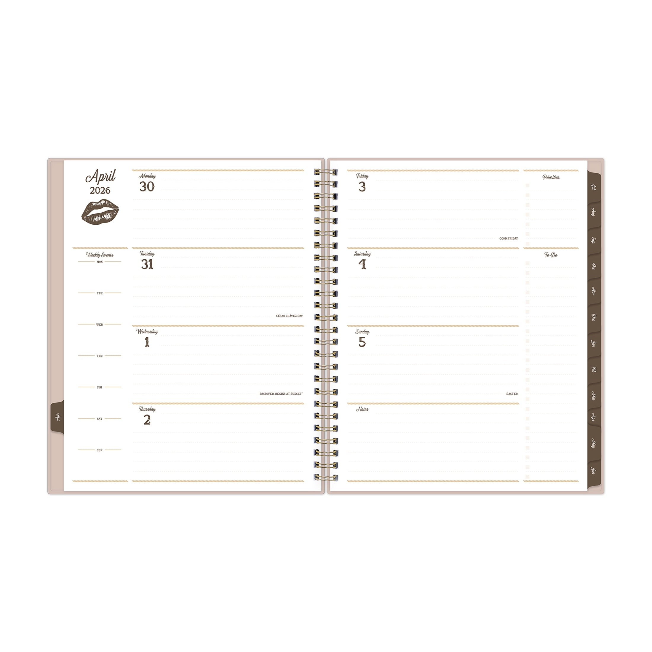 for Monthly Weekly Planner, 7" x 9", Highland Tan 15-Month (April 2026 - June 2027) - Image 4