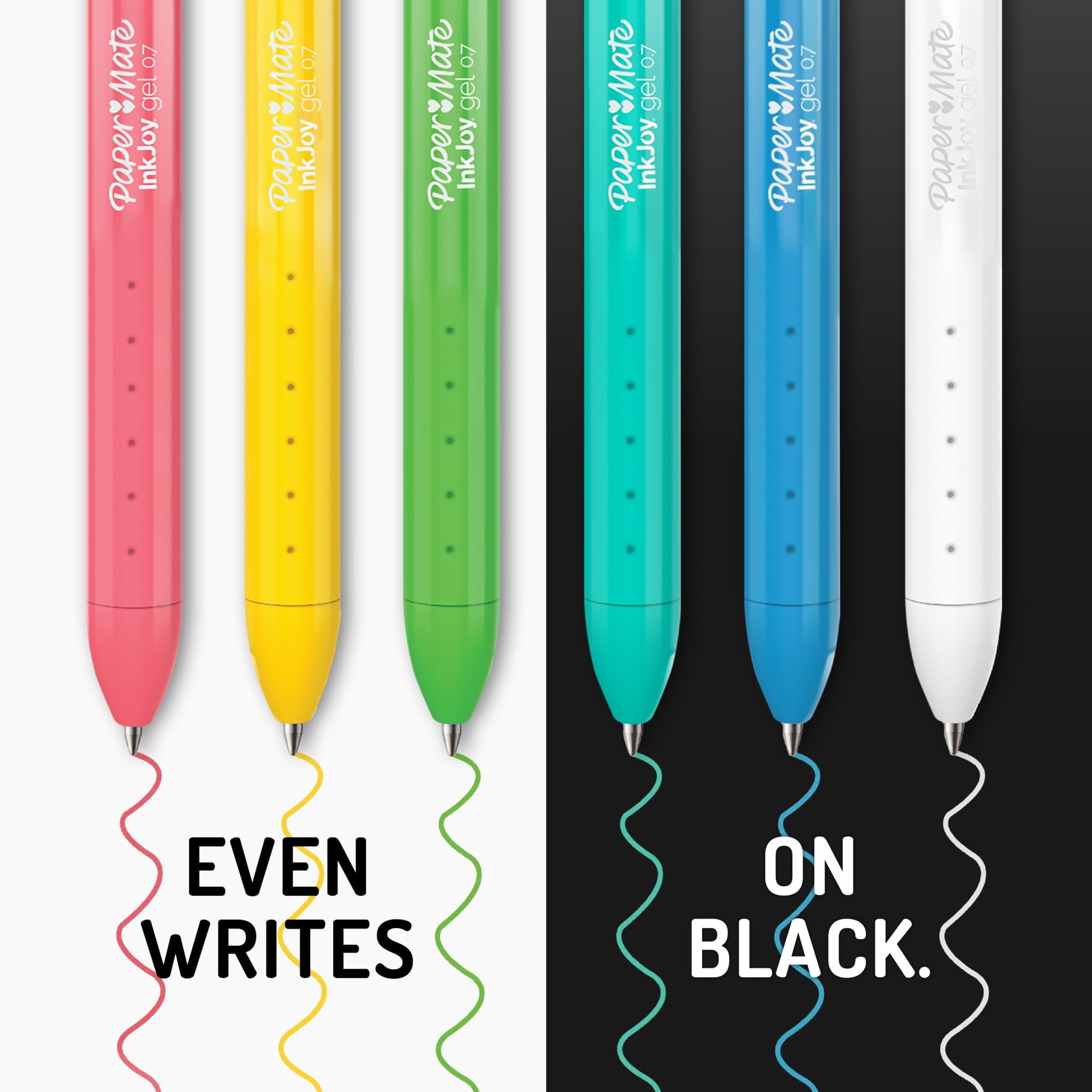 InkJoy Bright Pens, Gel Pens with Paint-like Ink, Medium Point (0.7 mm), Retractable, Assorted Brighter Colors, 10 Count - Image 4