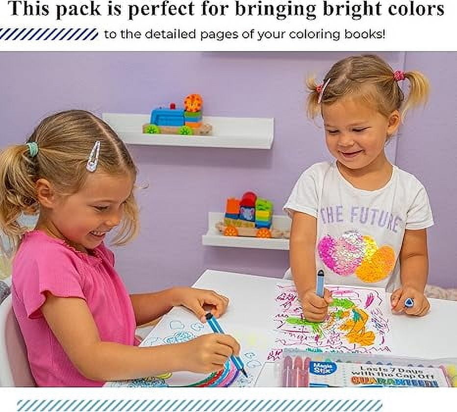 Magic Tri Stix Washable Markers, 12 Count, Assorted Colors, Non-Toxic, Triangular Grip for All Ages (TPG-395) - Image 5
