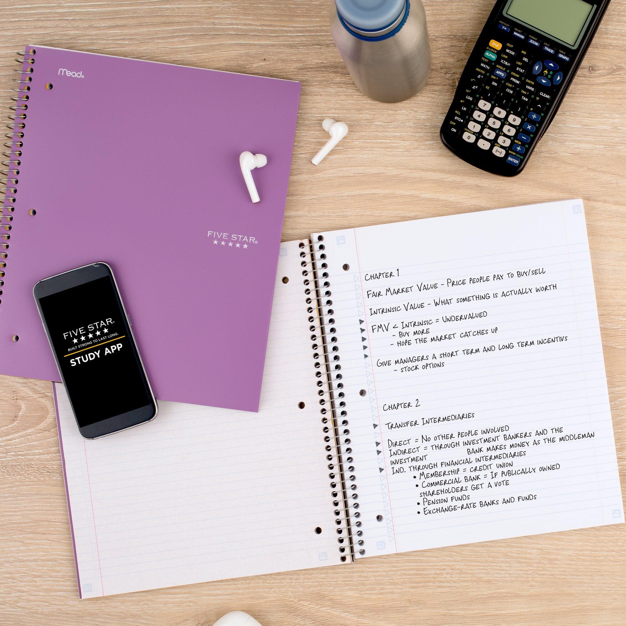 Five Star Spiral Notebook + Study App, 1 Subject, College Ruled, 8.5" x 11", 4 Pack - Image 6