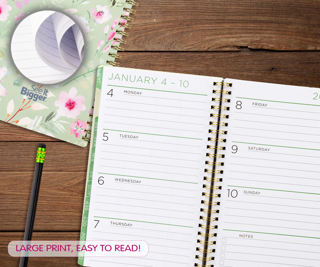 See It Bigger M/W Planner, Medium (5.5" x 8.75"), Floral, 15-Month: Apr 2026 - Jun 2027 - Image 4