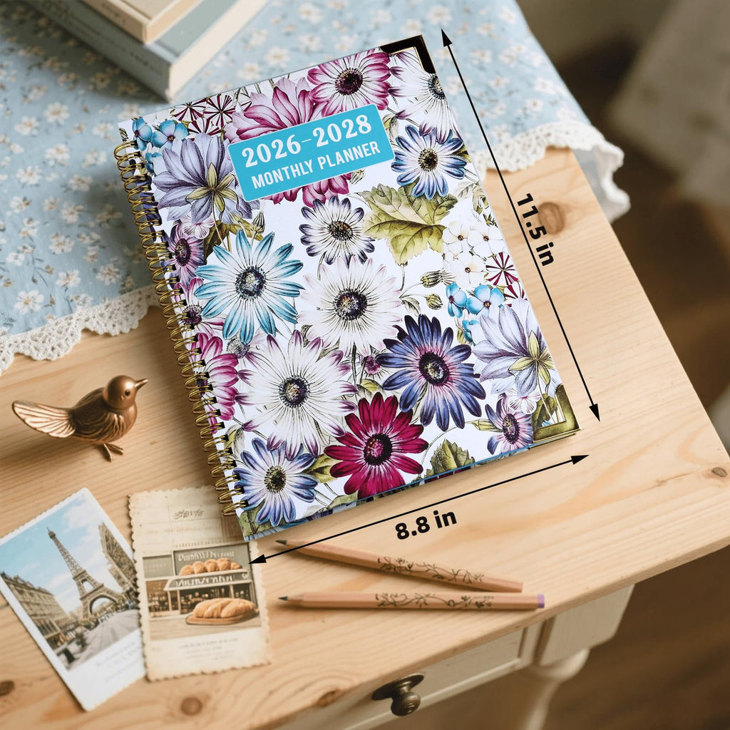 2026-2028 , Large 3 YearCalendar for 2026,2027,2028 with Views, Colorful Tabs, Notes Pages & Inner Pocket(9"x11") - Image 5