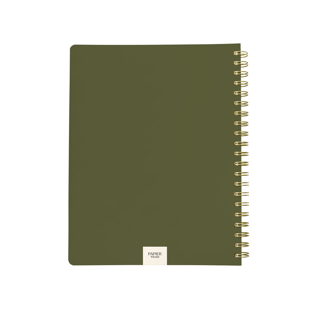 Papier To Go, College Ruled, Lined Notebook, Spiral, Hardcover, Letter Size - 8.5"" x 11"" inches, Fruit Print - Cherry Sprig, Red Green - Image 2