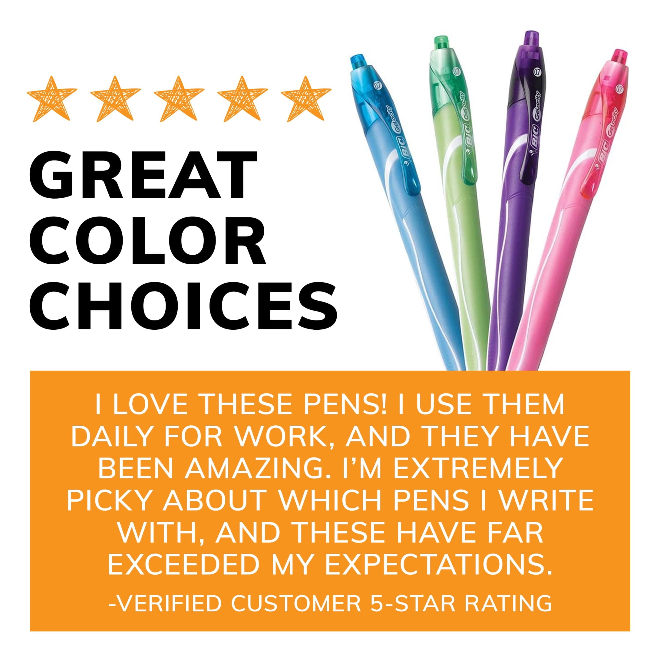 Gelocity Quick Dry Assorted Colors Gel Pens, Medium Point (0.7mm), 6-Count - Image 5