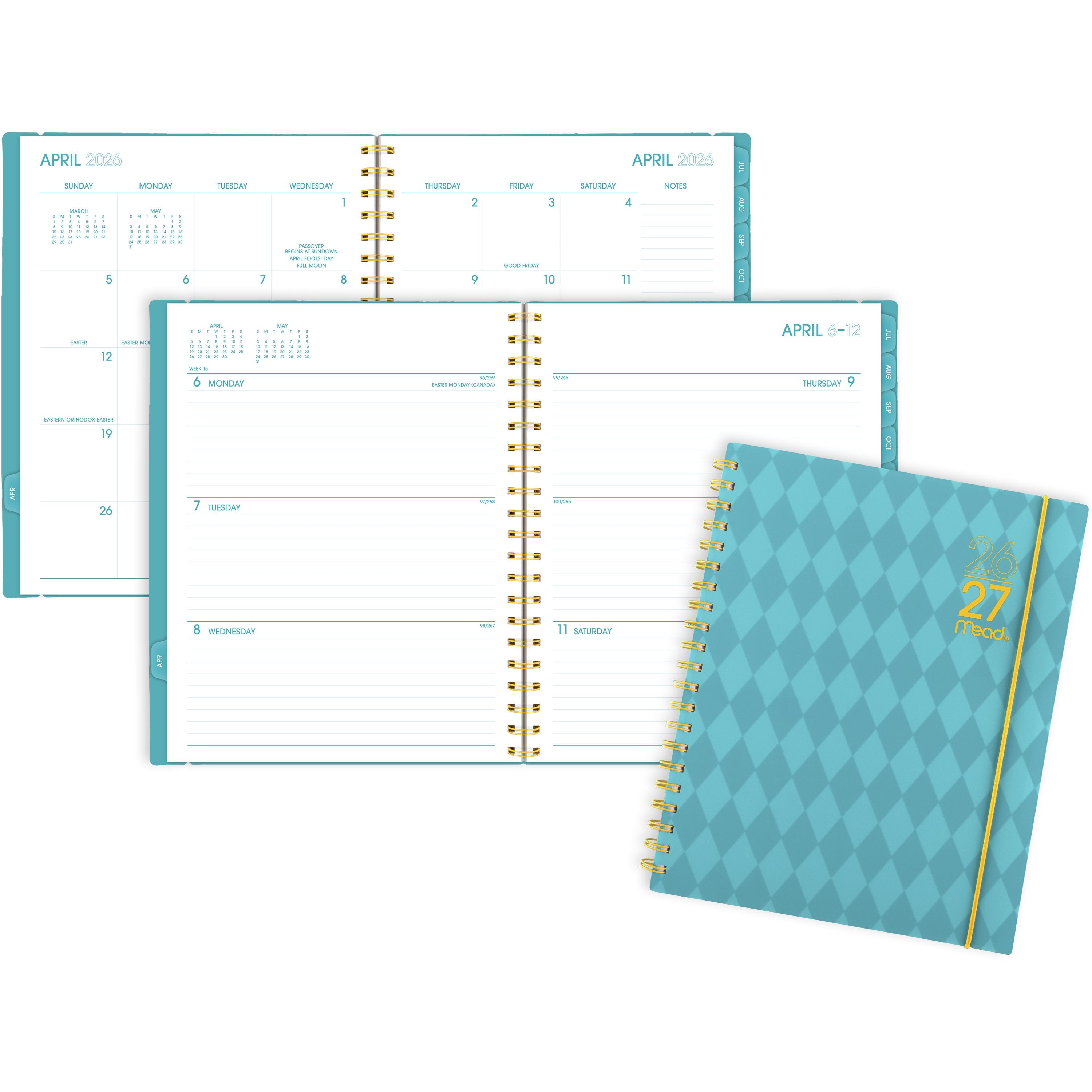 Tranquil Turquoise Planner, 2026-2027, 8.5" x 11" - Image 4