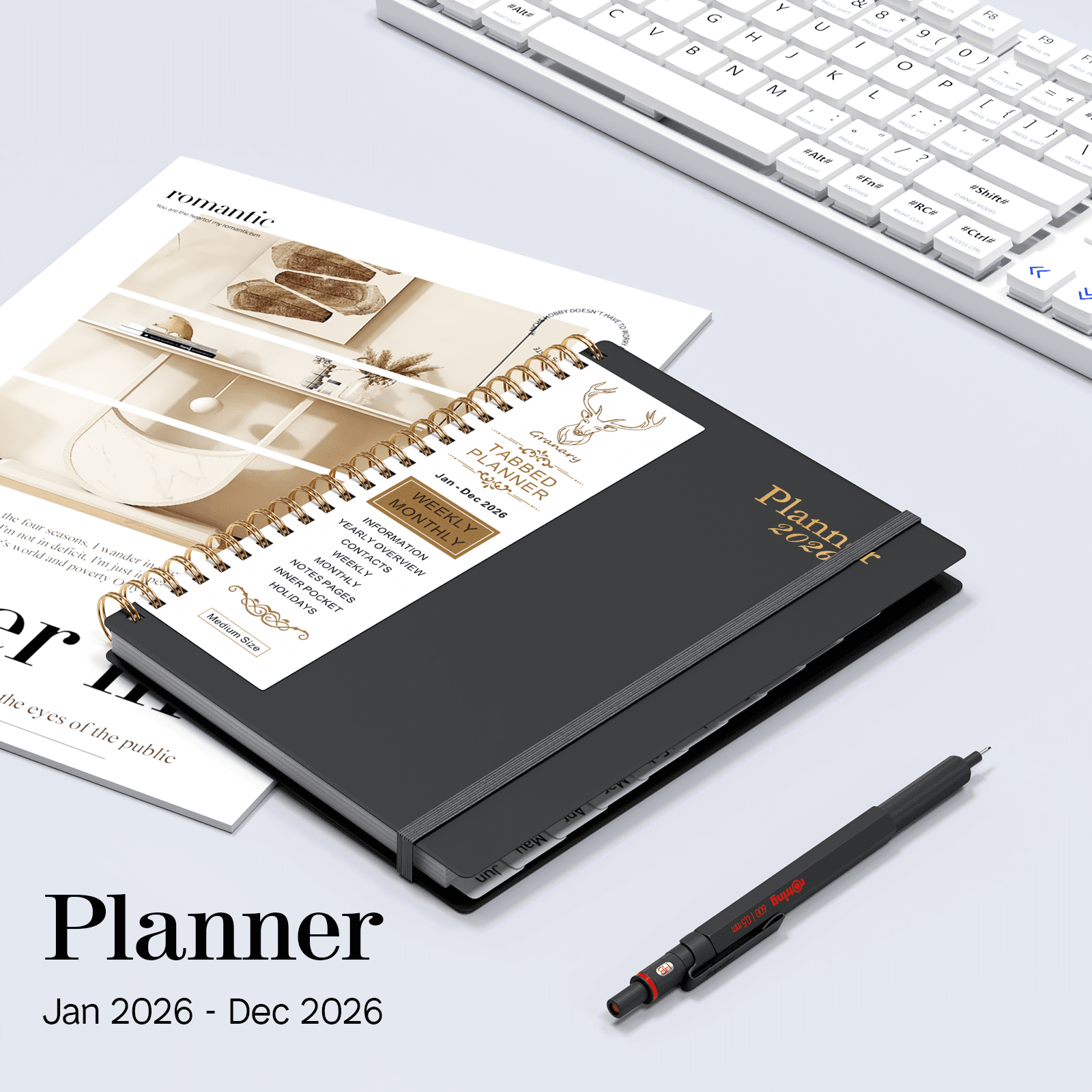 2026 Academic Planner, 6.1" x 8.5" Monthly Planners & Appointment Book, Spiral Bound with Tabs,Jan 2026 - Dec 2026 - Image 6