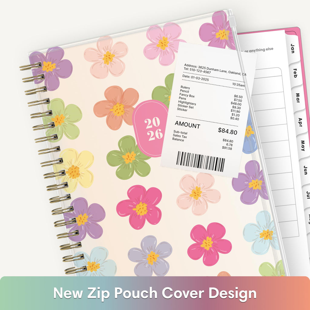 Gen Z 2026 Weekly and Monthly Planner Calendar, January 2026 - December 2026, 5" x 8", Flexible Cover With Zip Pouch,... - Image 5
