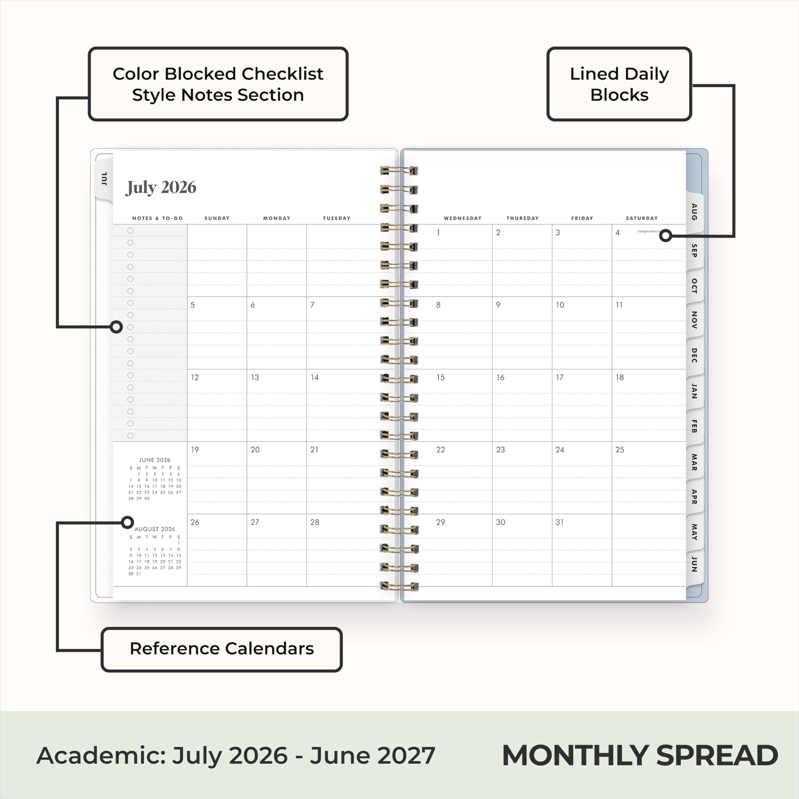 The Everygirl 2026-2027 Weekly and Monthly Academic Year Planner Calendar, July 2026 - June 2027, 5" x 8", Flexible C... - Image 4