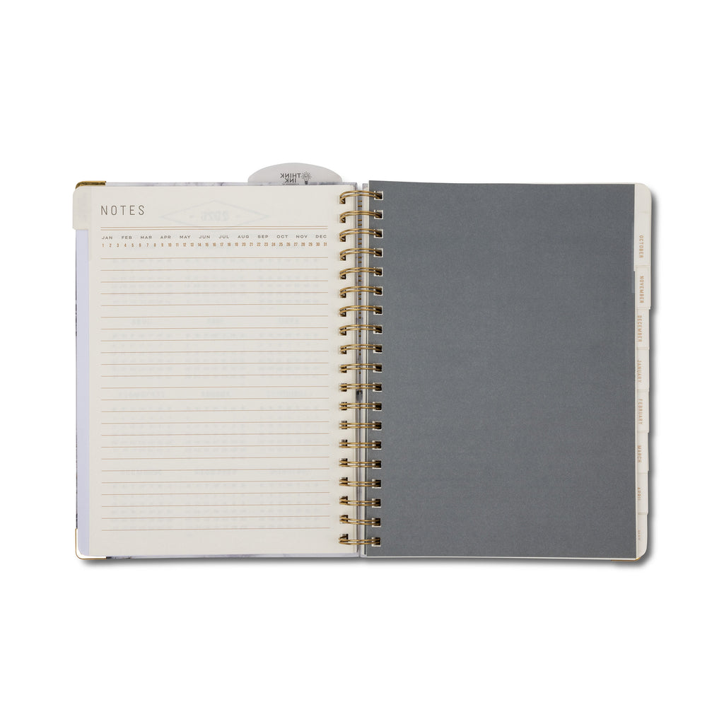 Think Ink 15 Month Twin Wire Planner, Light Gray Marble, 8" x 10" (October 2025 December 2026) - Image 5