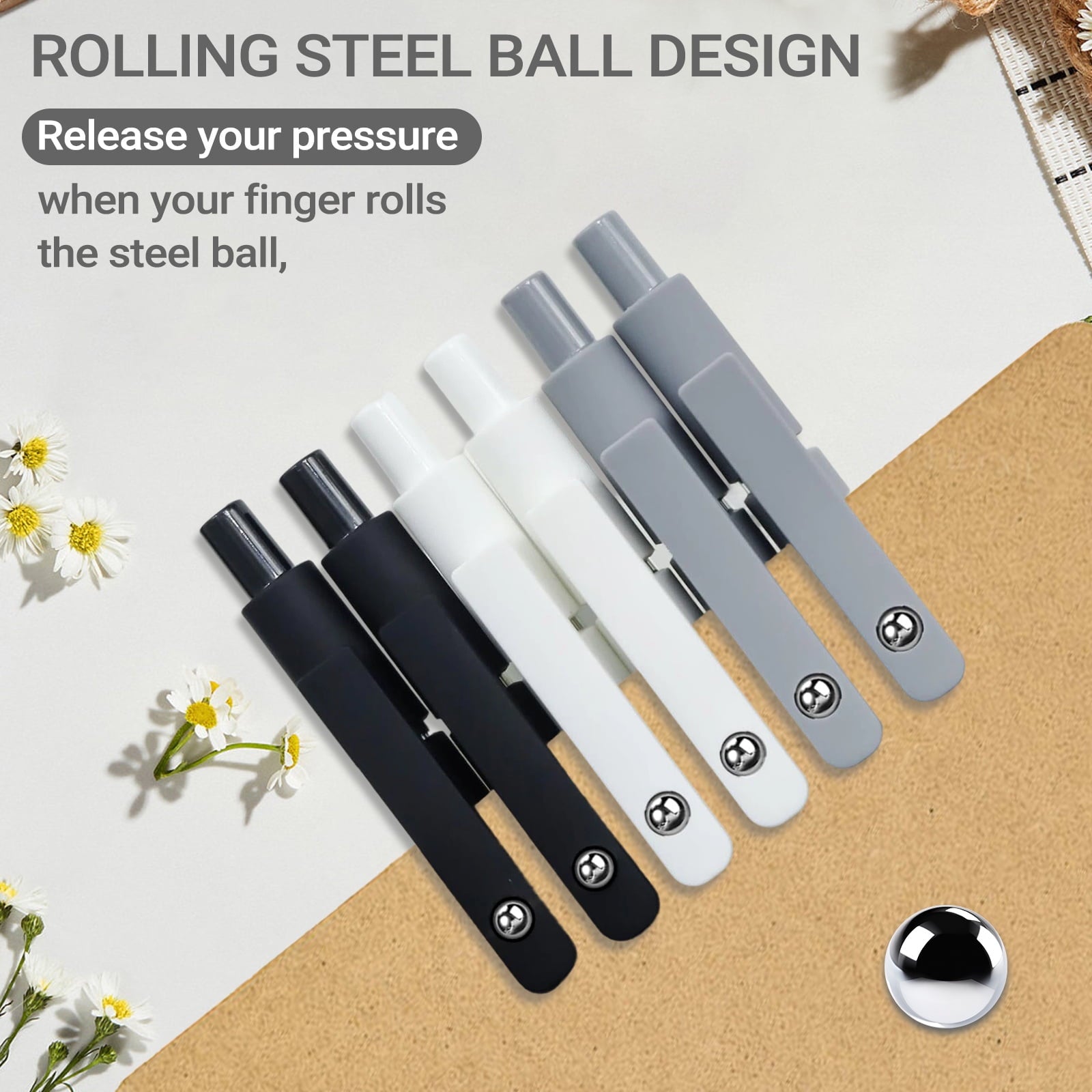 Set, Retractable , Quick Drying Ink , Fine Nib, Advanced Smooth Writing , Aesth - Image 6
