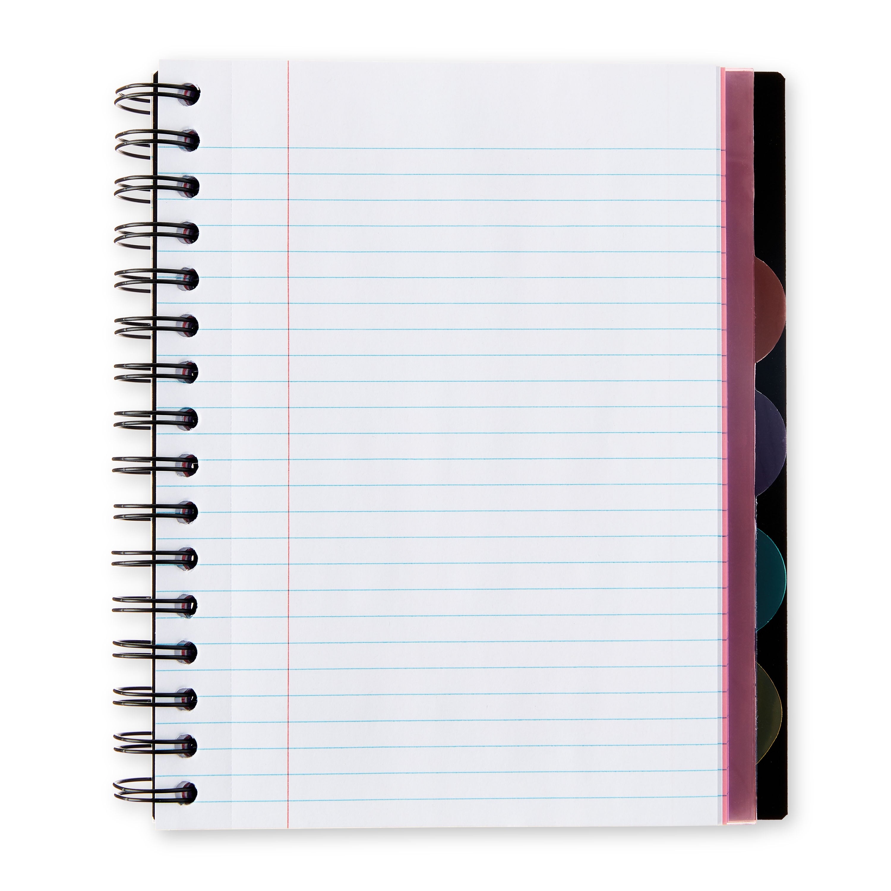 Pen+Gear College Ruled 5-Subject Poly Notebook, 6" x 8.26", Black, 150 Sheets - Image 4