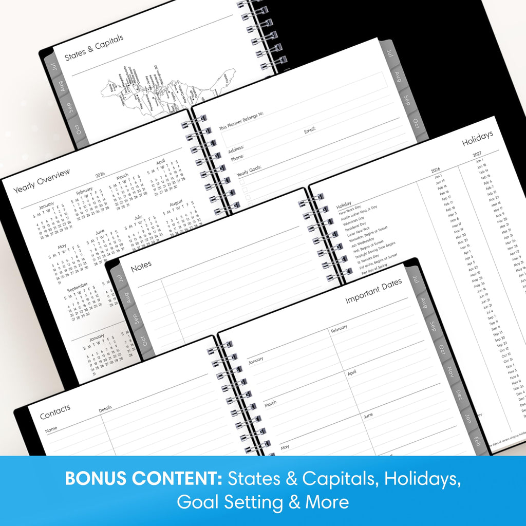 2026-2027 Weekly and Monthly Academic Year Planner Calendar, July 2026 - June 2027, 5" x 8", Flexible Cover, Wireboun... - Image 5