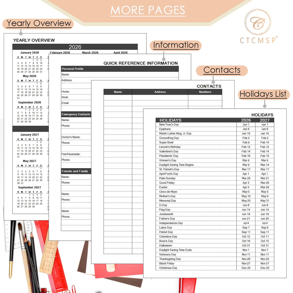 2026-2027 Planner Academic Planner Calendar Notebook(Jul.2026-Jun.2027,6.3"x8.5")Weekly Monthly Planner Perfect for Office Schedule Academic - Image 4