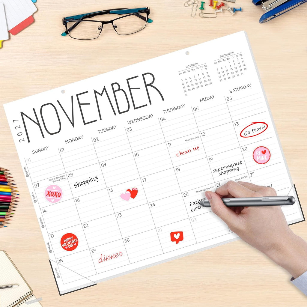 GuassLee 36 Month Desk Calendar 2026, . 2026 to December. 2028, 14" X 11" Monthly Planner with Thick Paper for Office... - Image 6