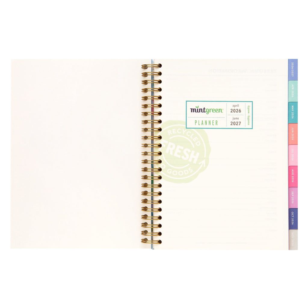 Weekly Planner, 6.25" x 8.25", Blue Religious, Poly Spiral Bound - Image 3