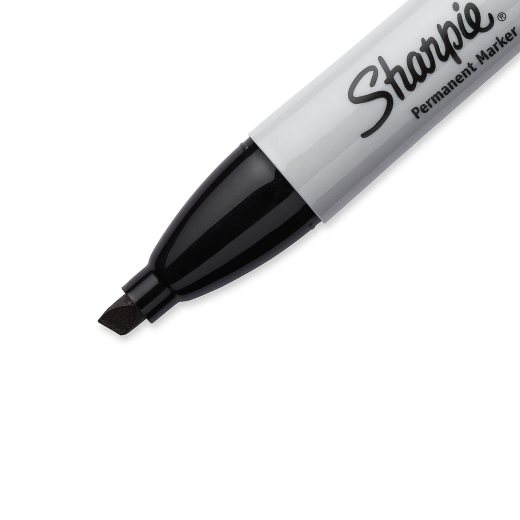 Sharpie Permanent Markers, Chisel Tip, Black, 2 Count - Image 3