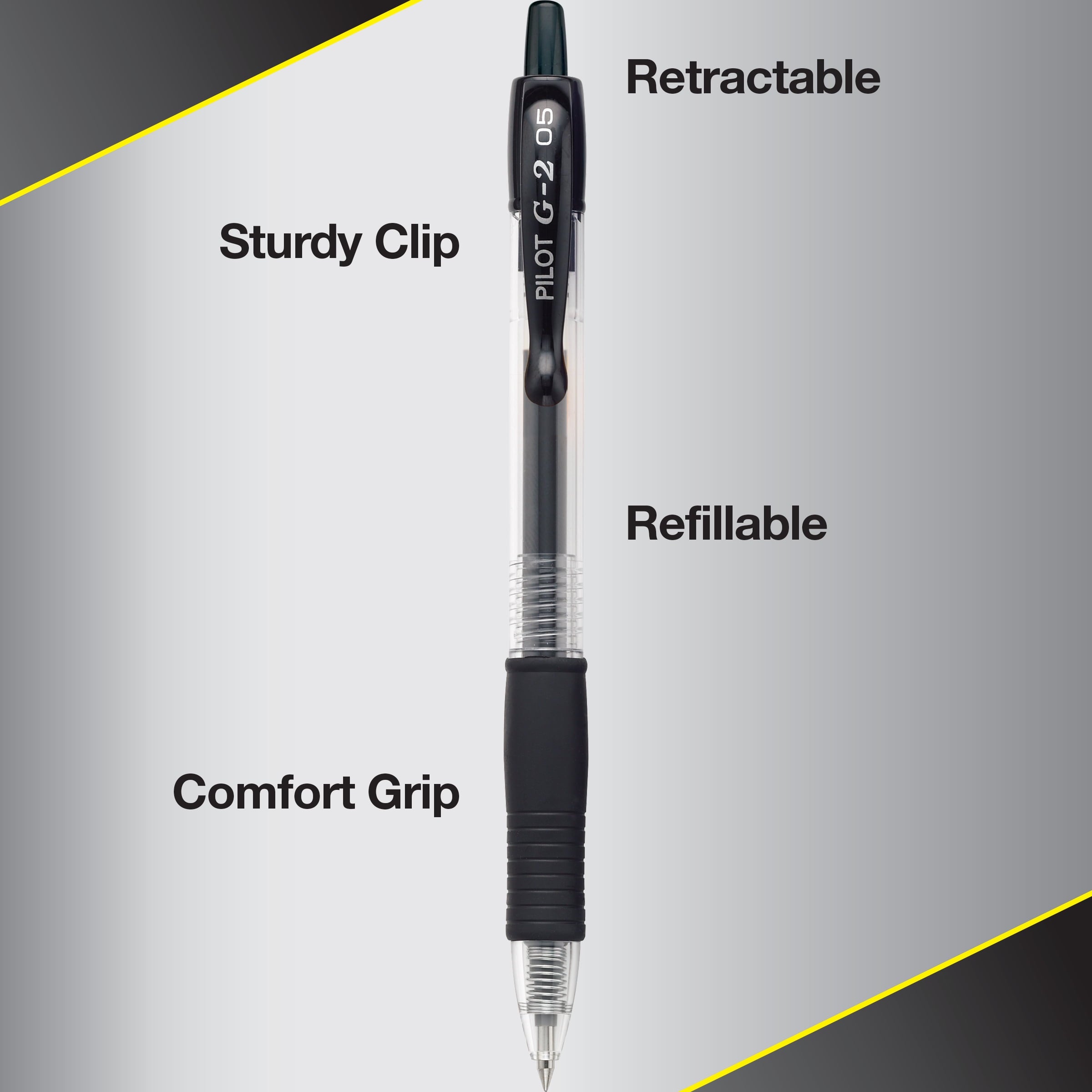 Retractable Gel Ink Pens, Extra Fine Point (0.5mm), Assorted, 10 Count - Image 2