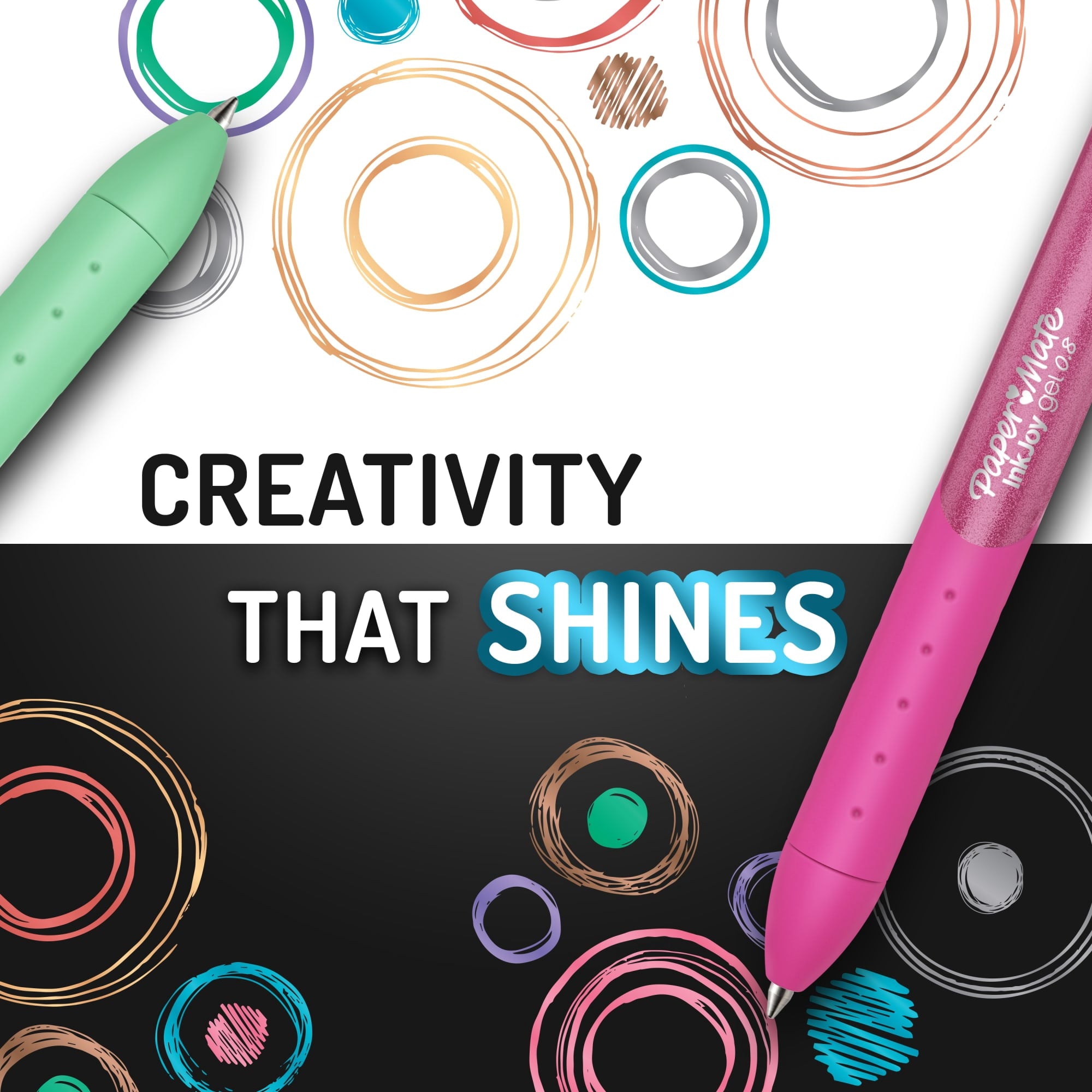 InkJoy Gel Pens, Metallic Pens, Retractable, Medium Point (0.8mm) Assorted Colors, 3 Count - Image 6