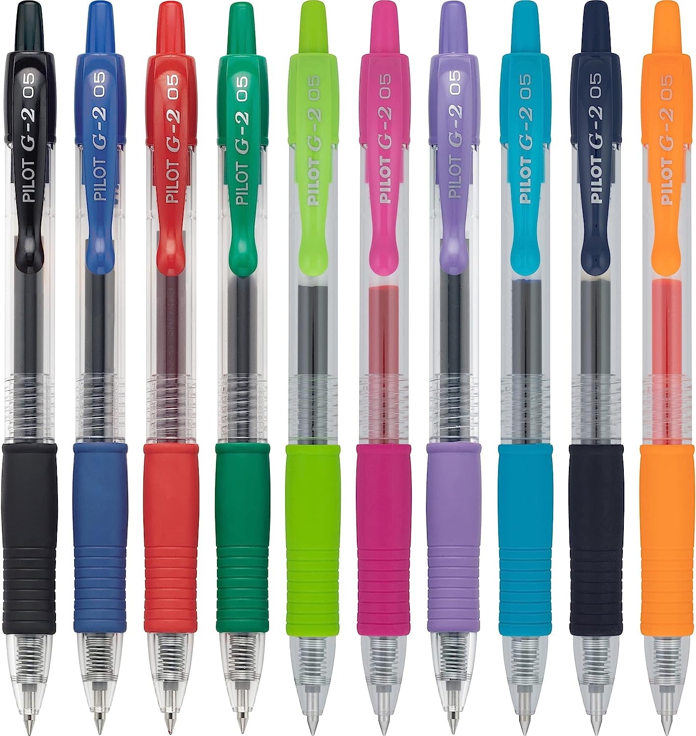 Retractable Gel Ink Pens, Extra Fine Point (0.5mm), Assorted, 10 Count - Image 3