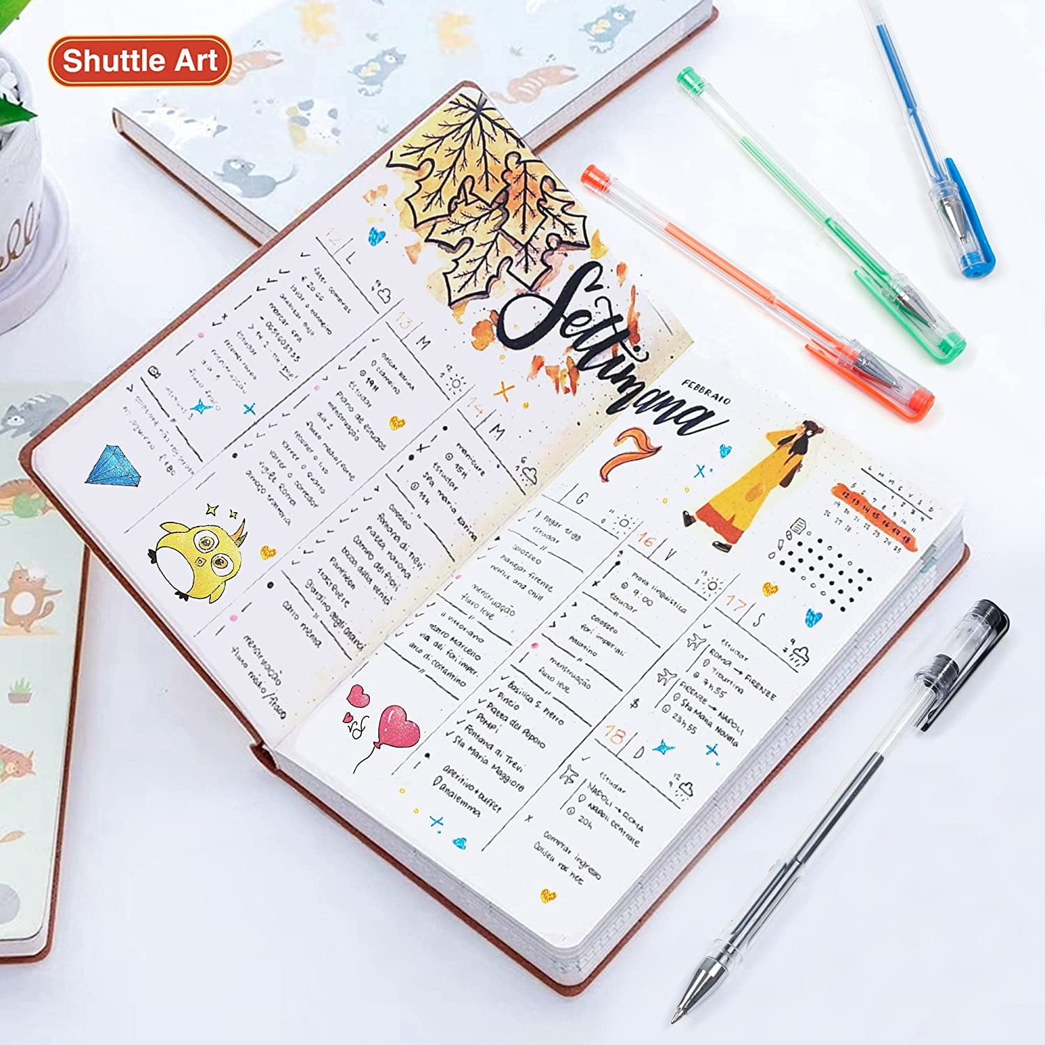 240 Pack Gel Pens, 2 Sets of 120 Colors Gel Pens for Adults Coloring Books Drawing Doodling Crafts Scrapbooking Journ... - Image 4