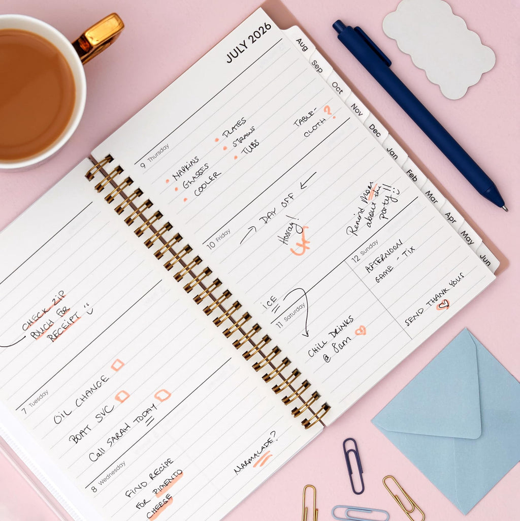Blue Sky 2026-2027 Weekly and Monthly Academic Year Planner Calendar, July 2026 - June 2027, 5" x 8", Flexible Cover With Zip Pouch, Wirebou - Image 2