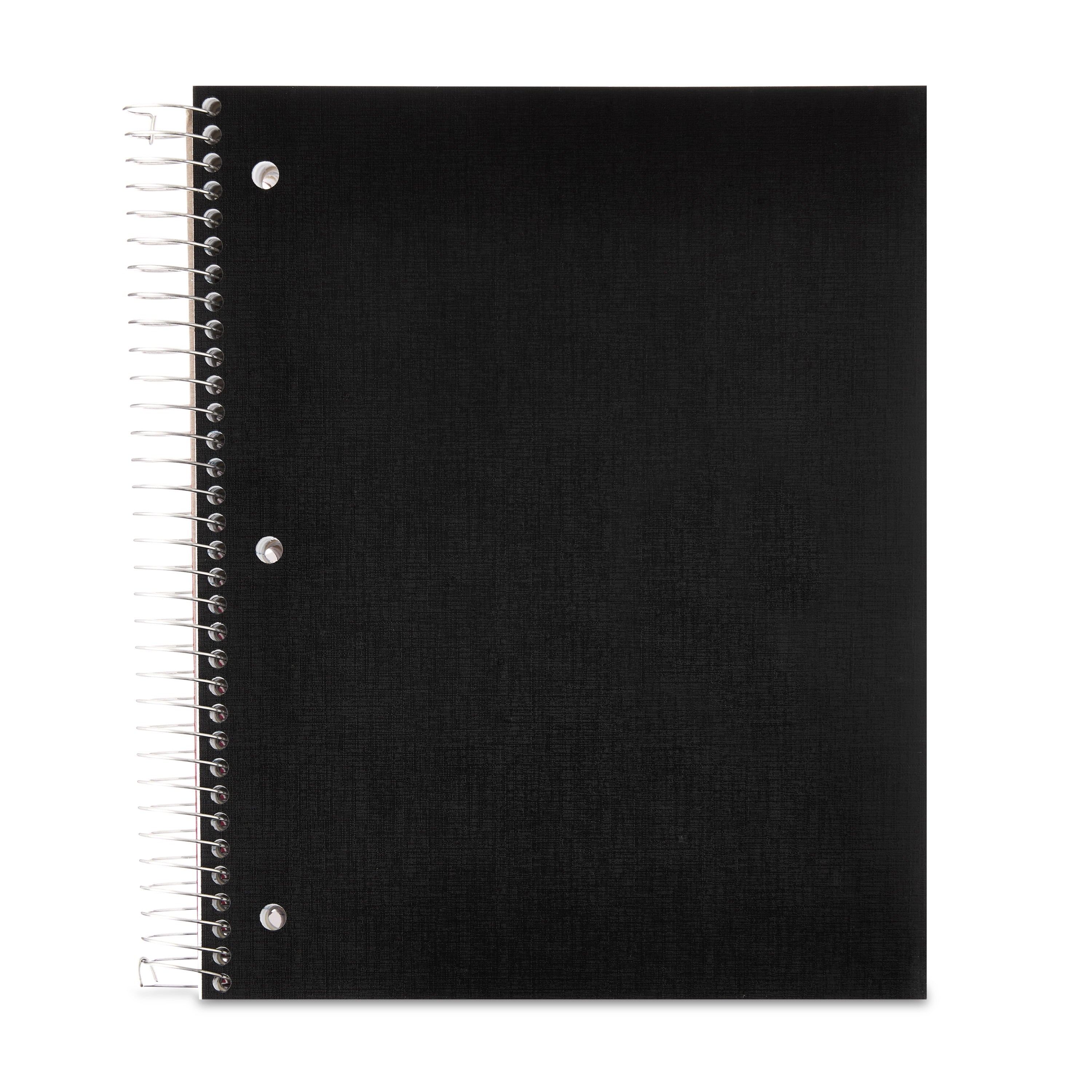 Wide Ruled 5-Subject Poly Notebook, Black, 8.5" x 10.5", 160 Sheets - Image 3