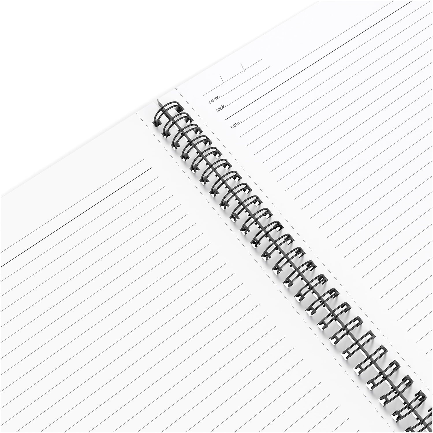 Medium Soft Cover Meeting Notebook Blk - Image 4