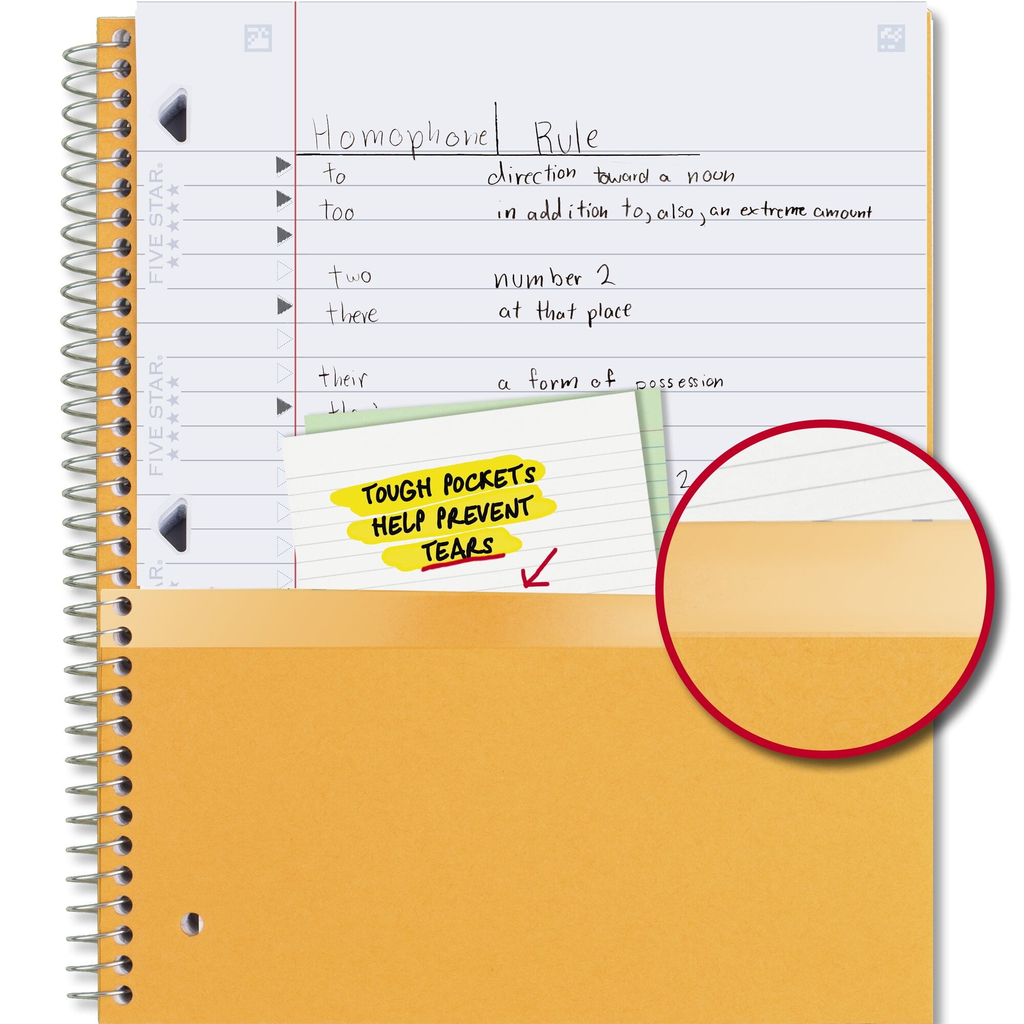 Notebook + Study App, 3 Subject, Wide Ruled, 8" x 10.5" - Image 2