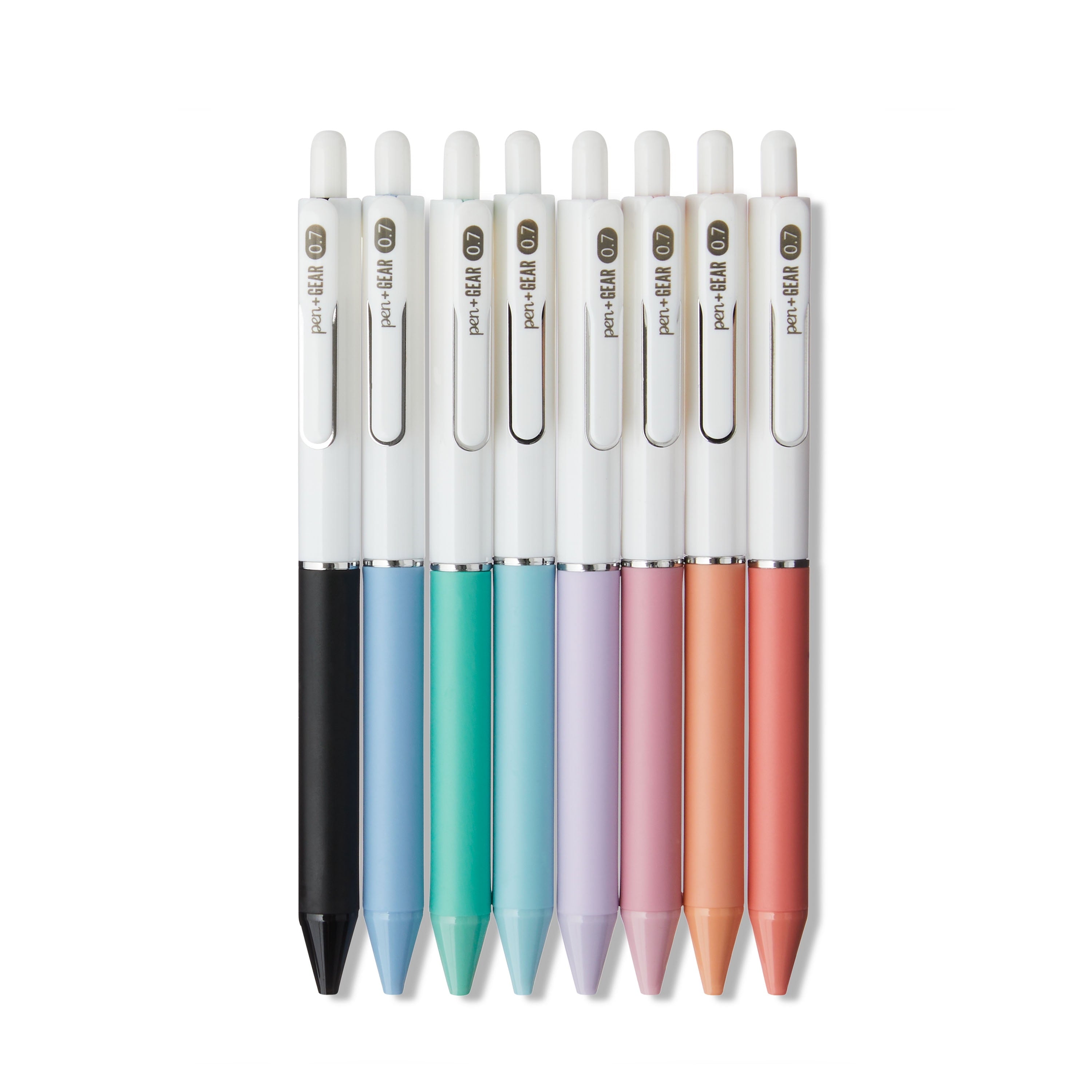 Pen+Gear Retractable Gel Pen, Medium Point, 0.7 mm, Assorted Colors, 8 Count - Image 2