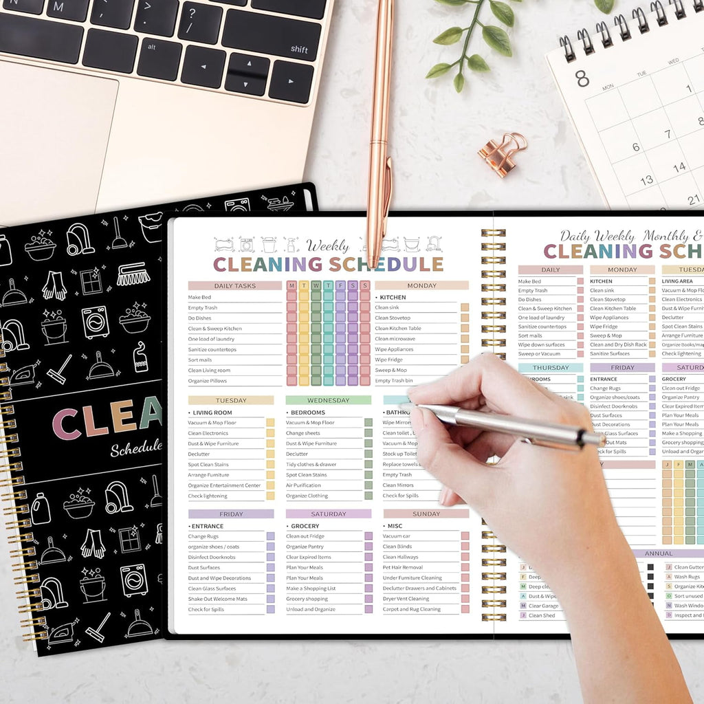 ADHD Cleaning Planner for Adults Women, Cleaning Schedule and Checklist Notebook, Cleaning and Organizing Planner, Da... - Image 5
