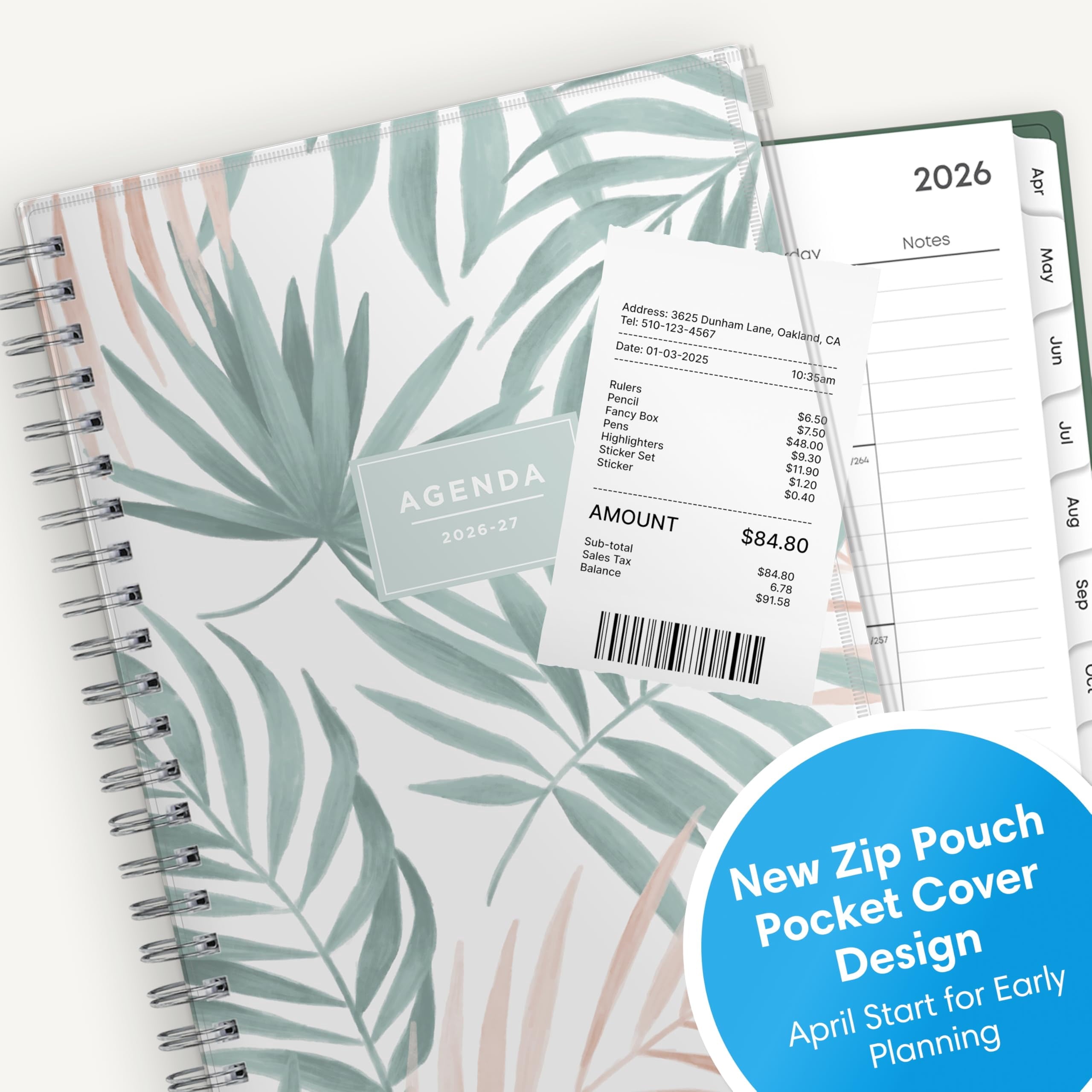 2026-2027 Weekly and Monthly Academic Year 15 Month Planner Calendar, April 2026 - June 2027, 5" x 8", Flexible Cover... - Image 6