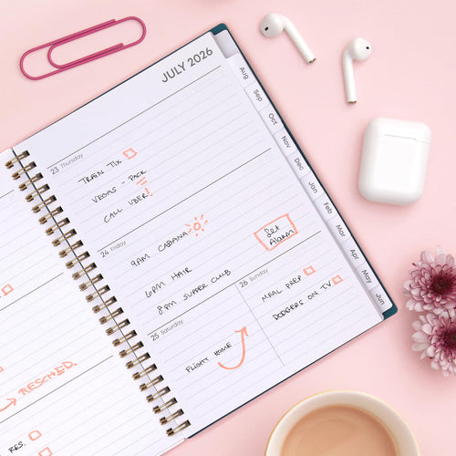 Blue Sky 2026-2027 Weekly and Monthly Academic Year Planner Calendar, July 2026 - June 2027, 5.875" x 8.625", Flexible Cover, Wirebound, Lam - Image 2