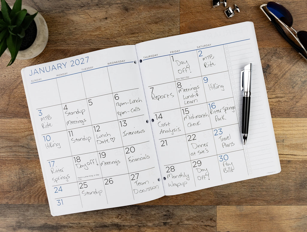 Monthly Planner, Large (8.5 x 11), Grey, 2-Year: Apr 2026 - Mar 2028 - Image 5
