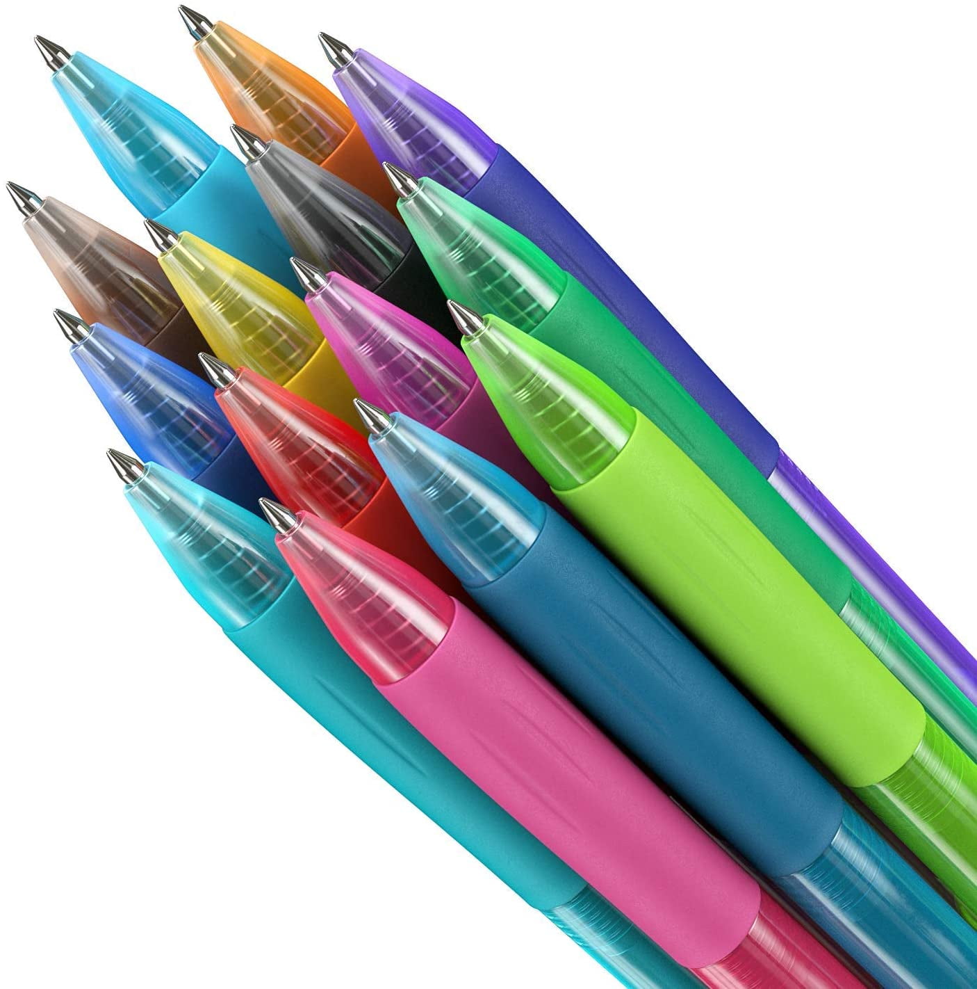 Retractable Gel Ink Colored Pens Set, Bright Colors - Doodle, Draw, Journal - 14 Pack - Image 5