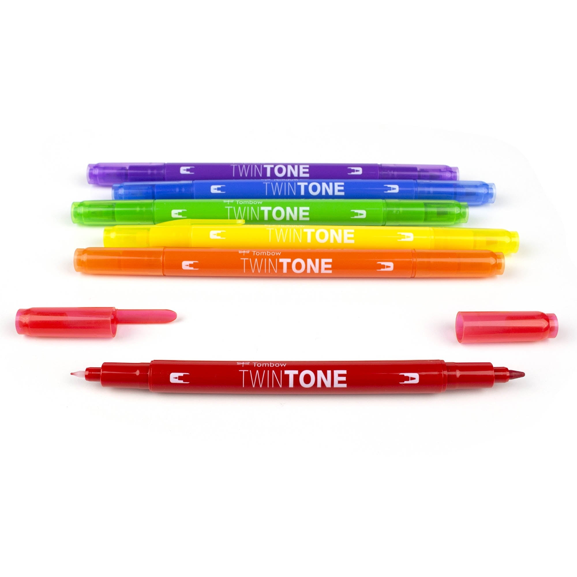 TwinTone Dual-Tip Marker Pen Set, Broad & Extra-Fine Tips, Rainbow Color Palette, 6 Count - Image 4