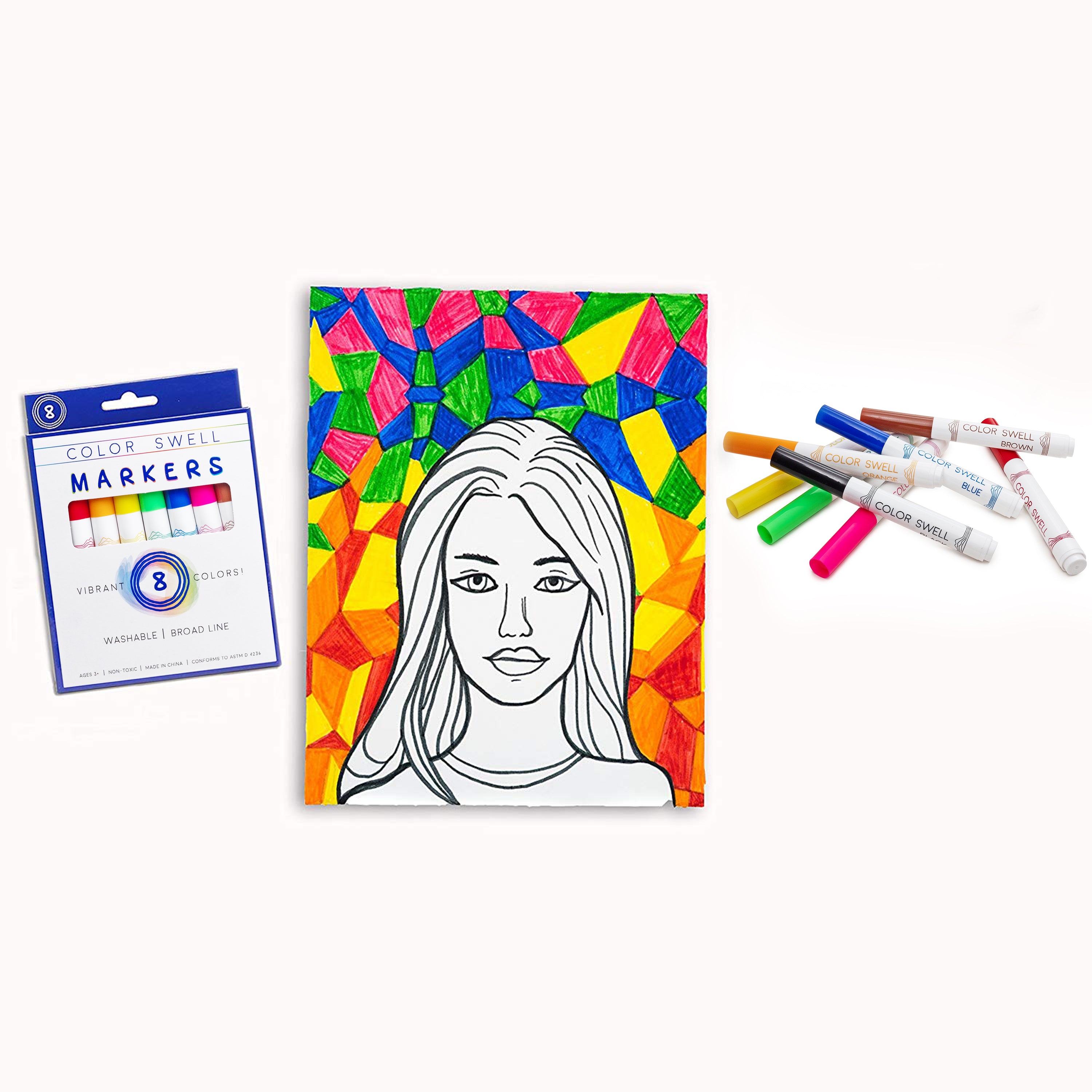 Washable Markers Bulk 4 Pack, 8 markers per pack, 32 total markers - Image 3