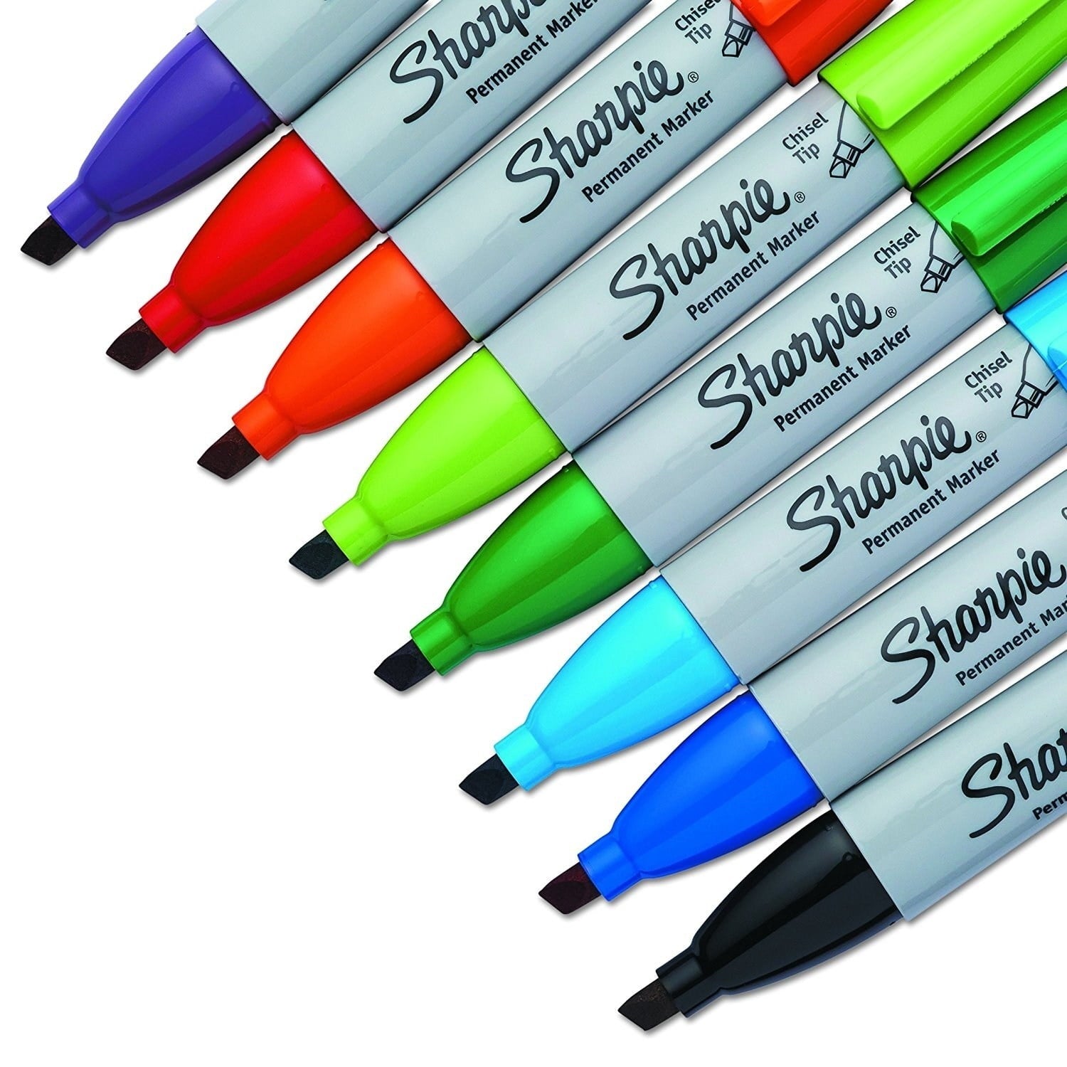 Permanent Markers, Chisel Tip, Assorted Colors, 8 Count - Image 3