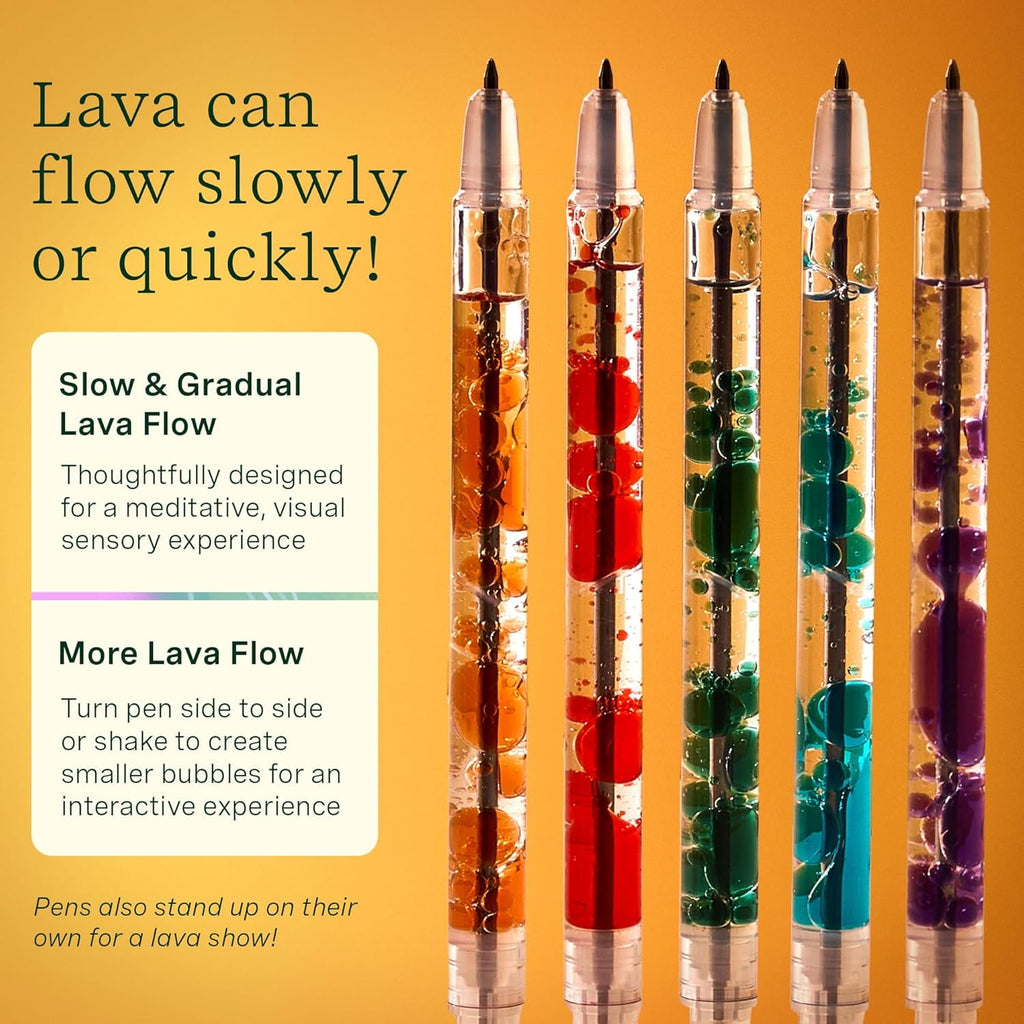 Multi-Color Scented Lava Gel Pen Set, 0.5mm Colored Gel Pens Infused with Scented Essential Oil Blends, 5 Pack - Image 6