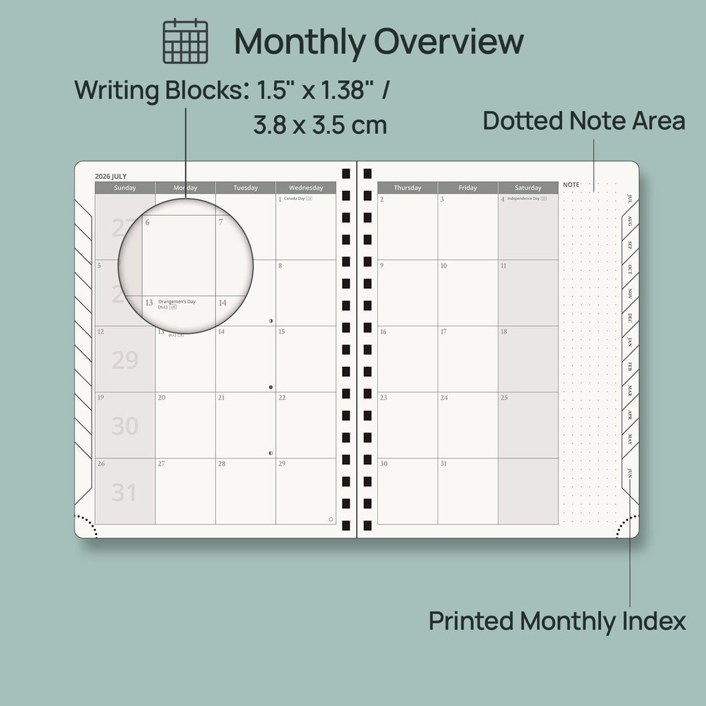 Planner 2026-2027, Weekly and Monthly Academic Planner Calendar Notebook, Jul.26-Jun.27, 6.5" x 8.5", Inner Pocket, M... - Image 3