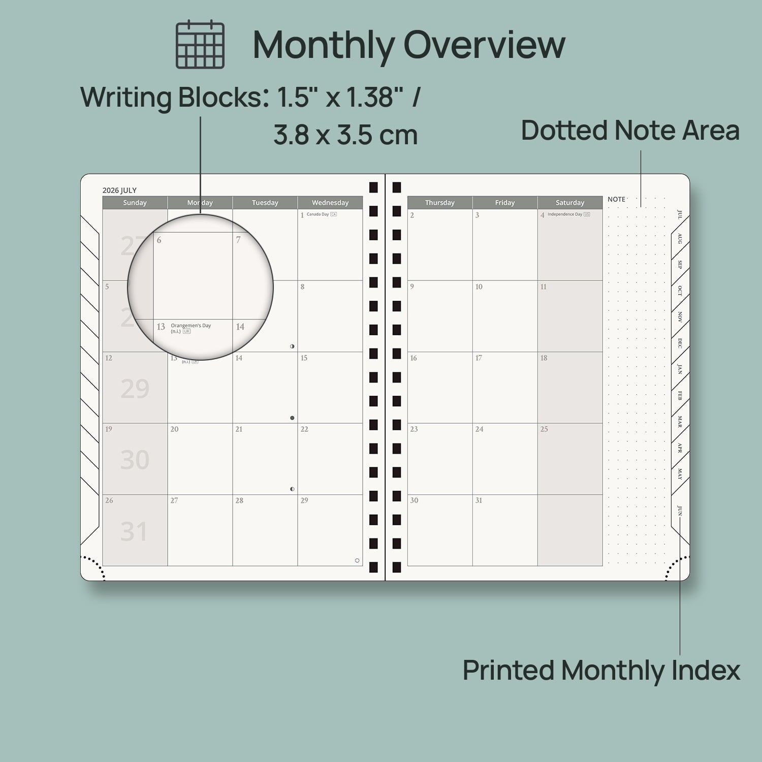 Planner 2026-2027, Weekly and Monthly Academic Planner Calendar Notebook, Jul.26-Jun.27, 6.5" x 8.5", Inner Pocket, M... - Image 3