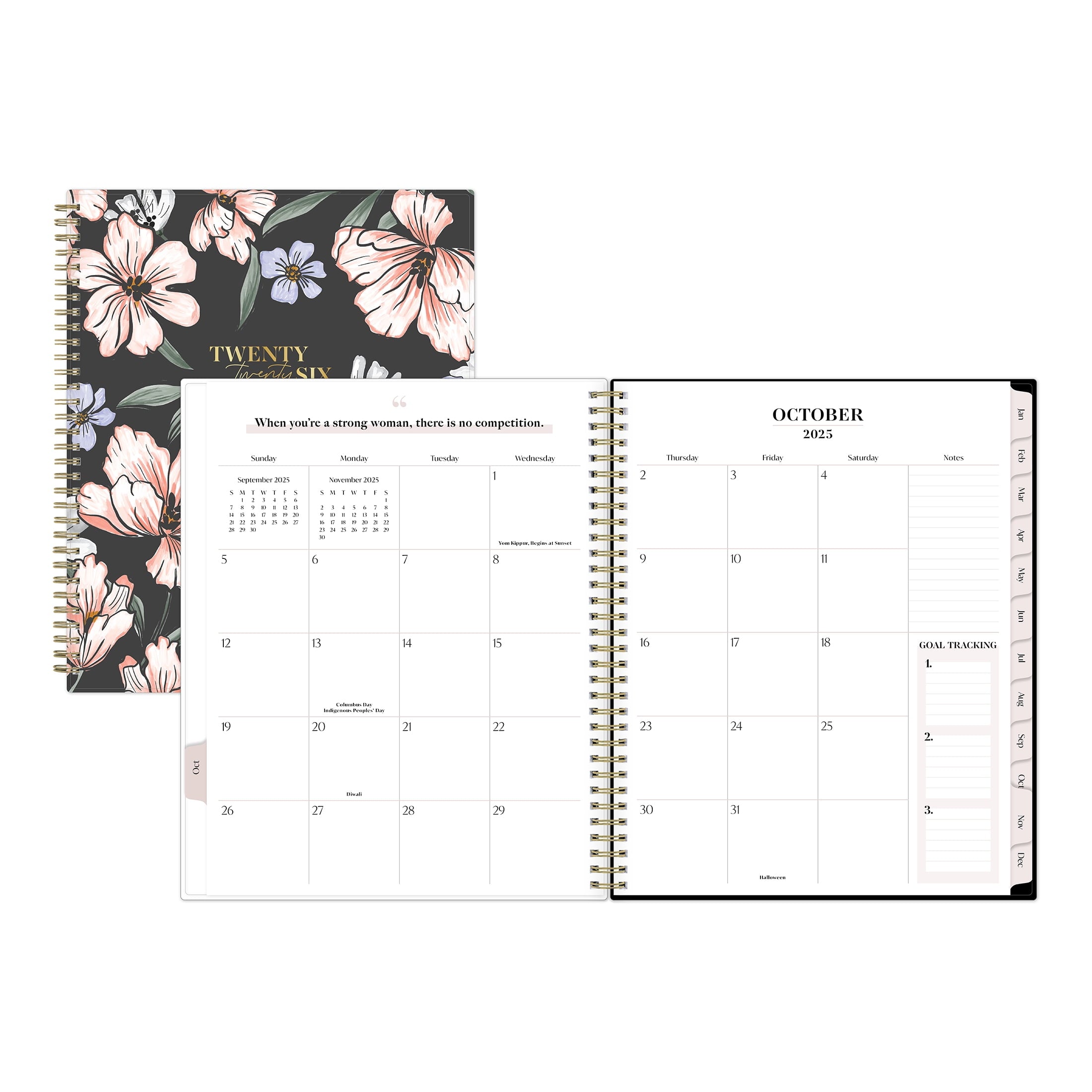 for Monthly Weekly Large Planner (8.5" x 11") Maria Dark 15-Month October 2025 - December 2026 - Image 3