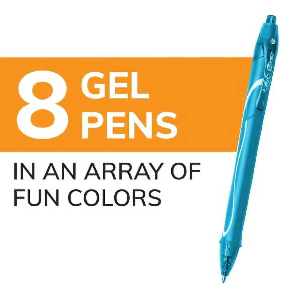 Gel-ocity Quick Dry Fashion Retractable Gel Pens, Medium Point (0.7mm), 8-Count Gel Pen Set, Colored Gel Pens With Fu... - Image 2
