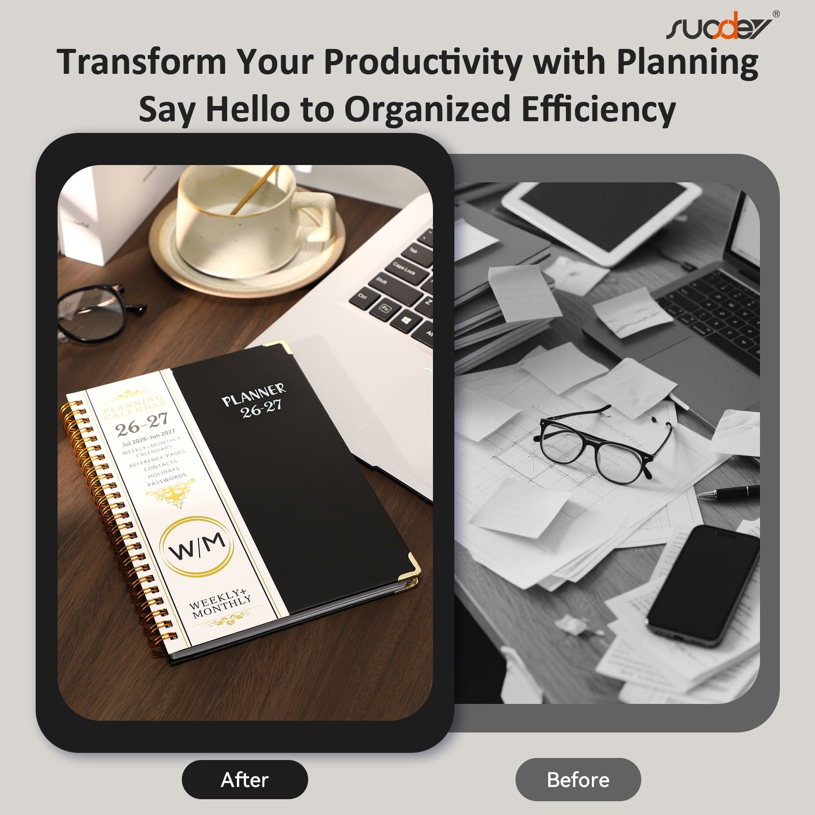 2026-2027 Planner Calendar Notebook (JUL.2026-JUN.2027,6.3"x8.5")Daily Weekly Monthly Agenda Planner for Women Men - Image 6